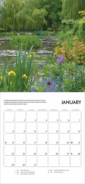 Image of Pomegranate Monet's Passion: The Gardens at Giverny 2023 Mini Wall Calendar