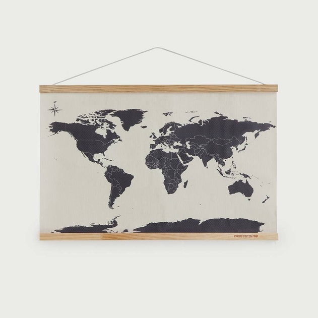Image of Large Cross Stitch Map