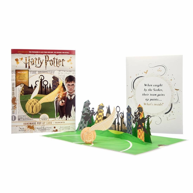 Image of Harry Potter Golden Snitch Pop Up Birthday Card