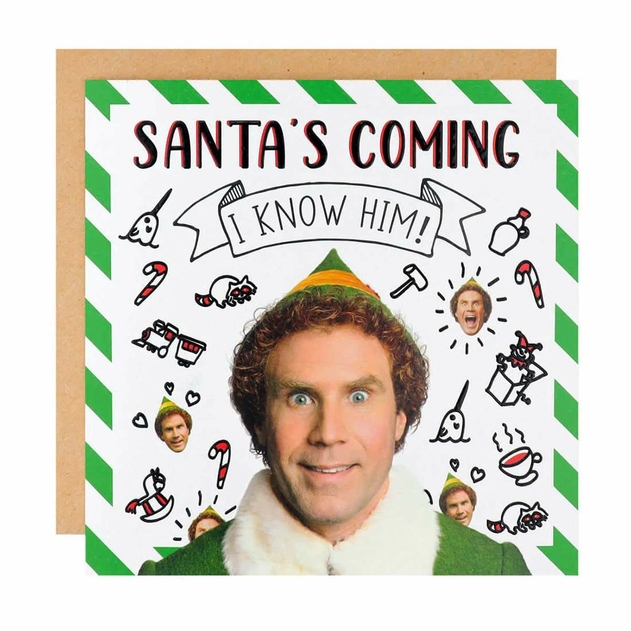 Image of Elf The Movie Santas Coming Christmas Card