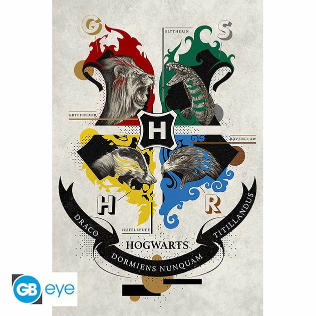 Image of Harry Potter Animal Crest Poster