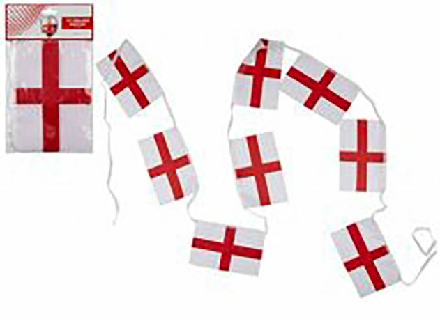 Image of 12FT ENGLAND BUNTING 8 FLAGS