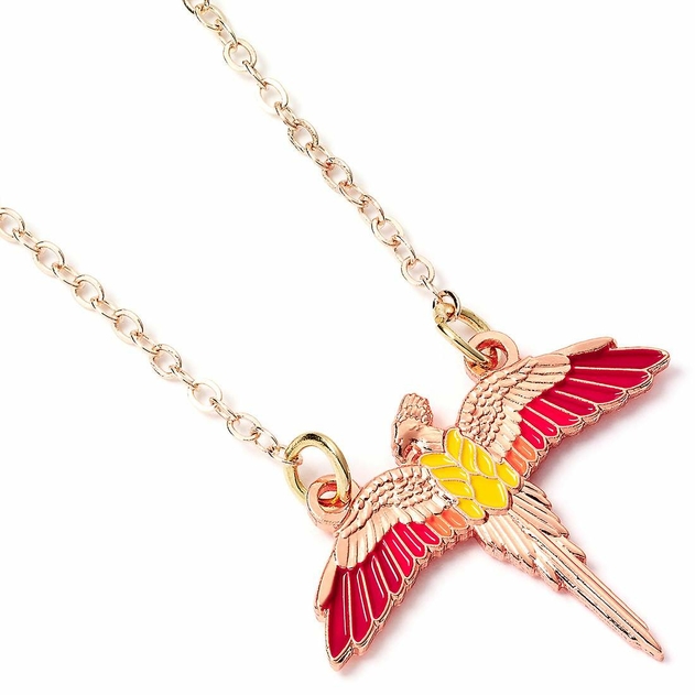 Image of Harry Potter Rose Gold Fawkes Necklace