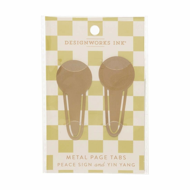 Image of DW Ink Peace Yin Yang Metal Bookmark Page Tabs