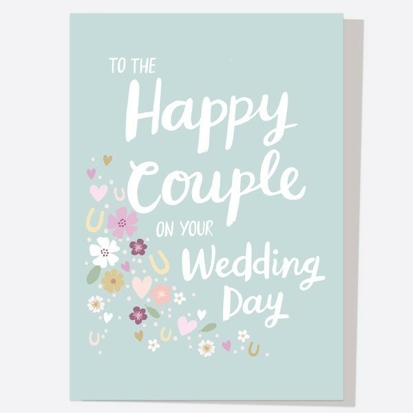 Image of Dotty About Paper Floral Happy Couple Wedding Card