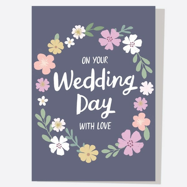 Image of Dotty About Paper Floral Wedding Day Wedding Card