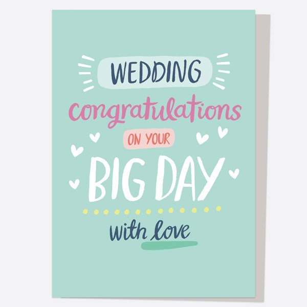 Image of Dotty About Paper Casual Lettering Big Day Wedding Card