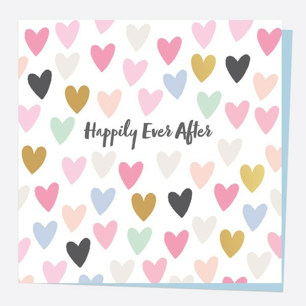 Image of Dotty About Paper Patterns Confetti Hearts Foil Wedding Card