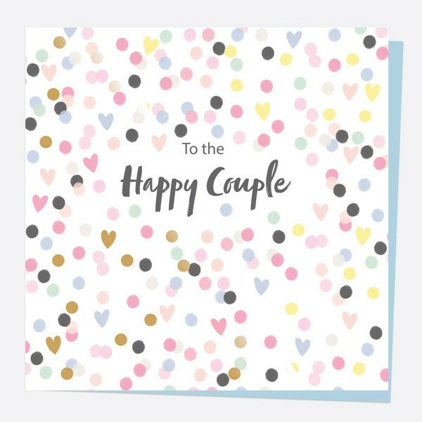 Image of Dotty About Paper Patterns Confetti Pattern Foil Wedding Card