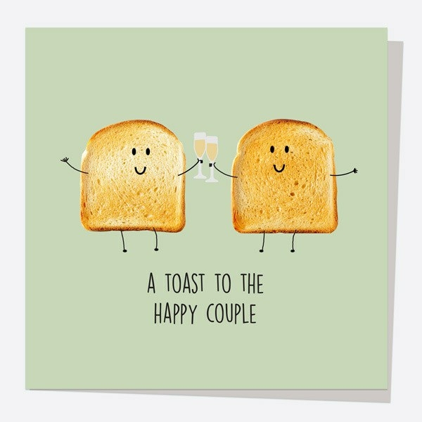 Image of Dotty About Paper Toast Couple Wedding Card