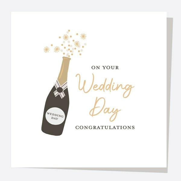 Image of Dotty About Paper Monochrome Bottle Foil Wedding Card