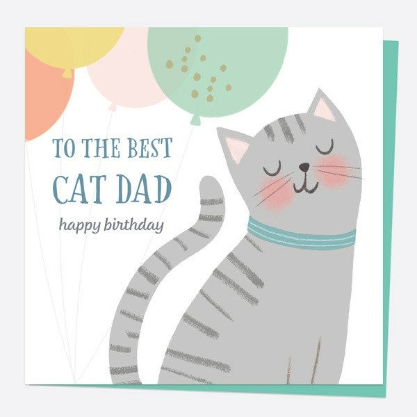 Image of Dotty About Paper Best Cat Dad Birthday Card
