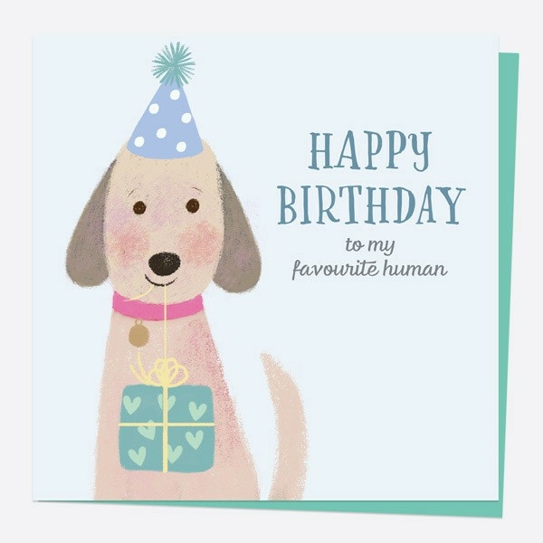 Image of Dotty About Paper Favourite Human Dog Birthday Card