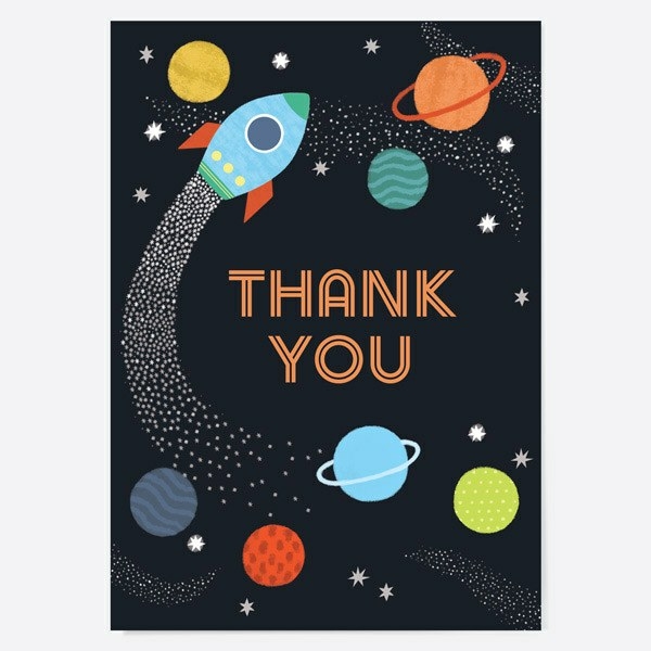 Image of Dotty About Paper Outer Space Kids Thank You Cards Pack of 10