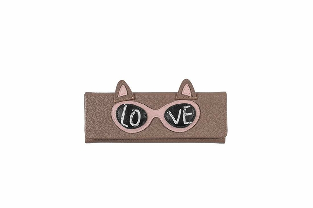 Image of Aptica Reading Glasses Foldable Case Cat Gold