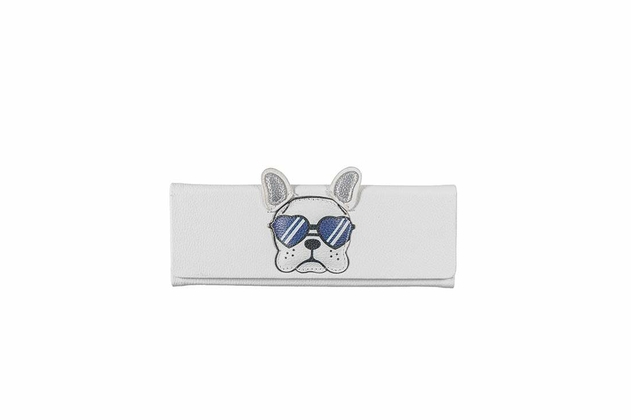 Image of Aptica Reading Glasses Foldable Case Bulldog Silver