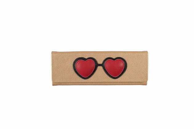 Image of Aptica Reading Glasses Foldable Case Heart Gold