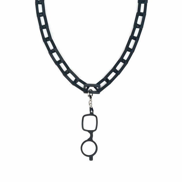 Image of Aptica Reading Glasses Pop Black Necklace