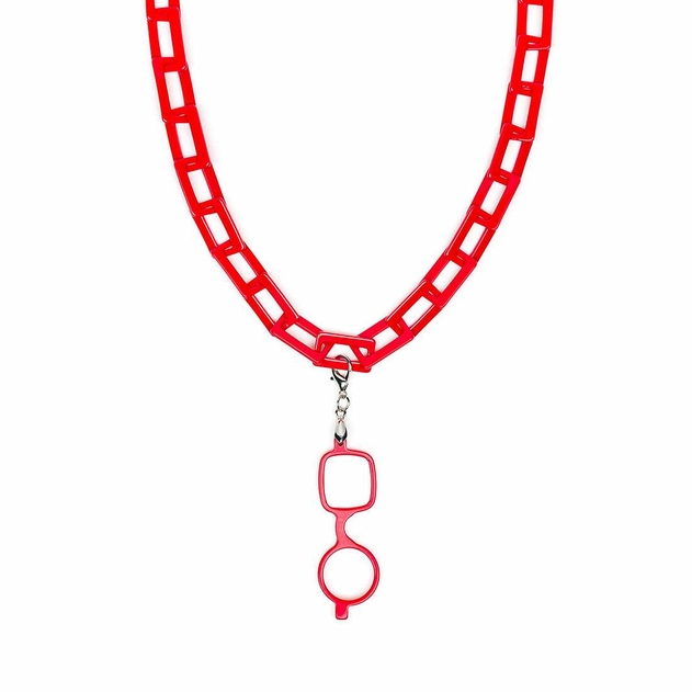 Image of Aptica Reading Glasses Pop Red Necklace