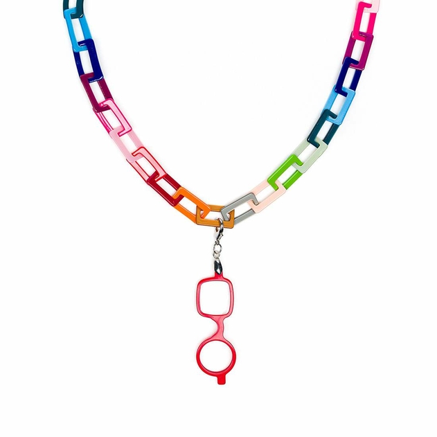 Image of Aptica Reading Glasses Rainbow Necklace