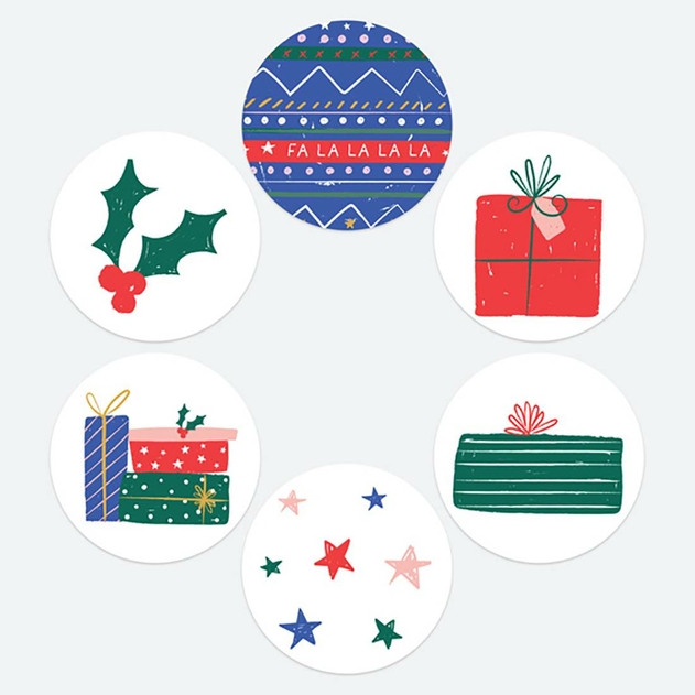 Image of Dotty About Paper Festive Brights Christmas Stickers Pack of 70