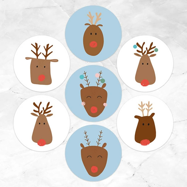 Image of Dotty About Paper Red Nose Reindeer Christmas Stickers Pack of 70