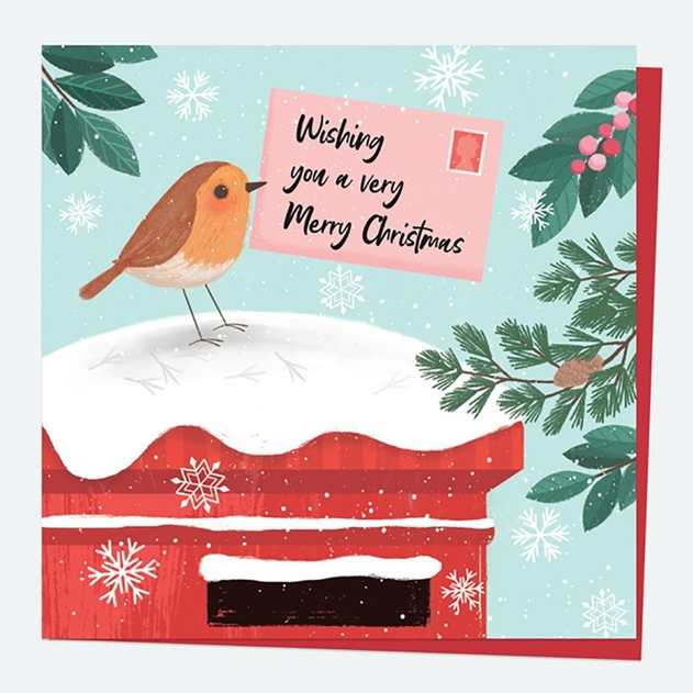 Image of Dotty About Paper Postbox Robin Delivery Cards Pack of 5