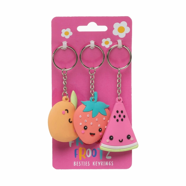 WHSmith Frootz Best Friends Forever 3 Keyrings