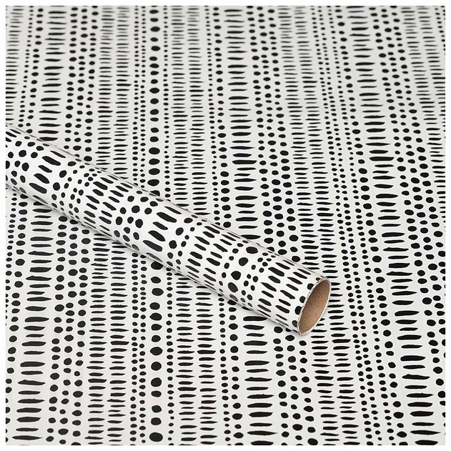 Image of WHSmith 3M Black Spot Recyclable Gift Wrap