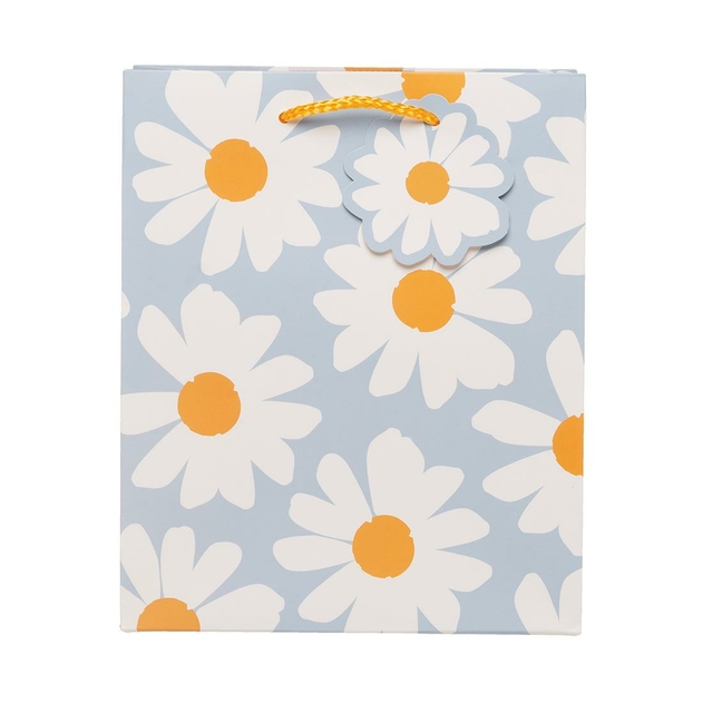 Image of WHSmith Blue Daisy Medium Gift Bag
