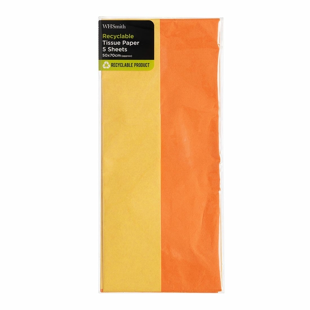 Image of WHSmith 5 Sheets Pastel Stripe Recyclable Tissue Paper