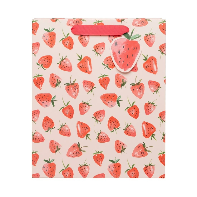Image of WHSmith Strawberries Large Gift Bag