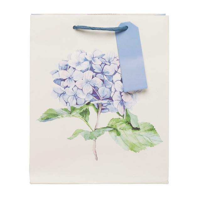 Image of WHSmith Blue Hydrangea Medium Gift Bag