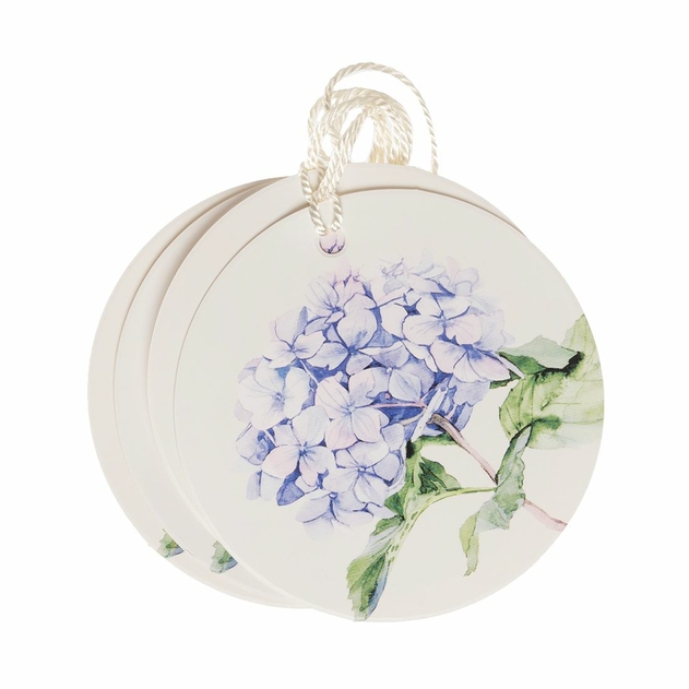 Image of WHSmith 4 Blue Hydrangea Gift Tags
