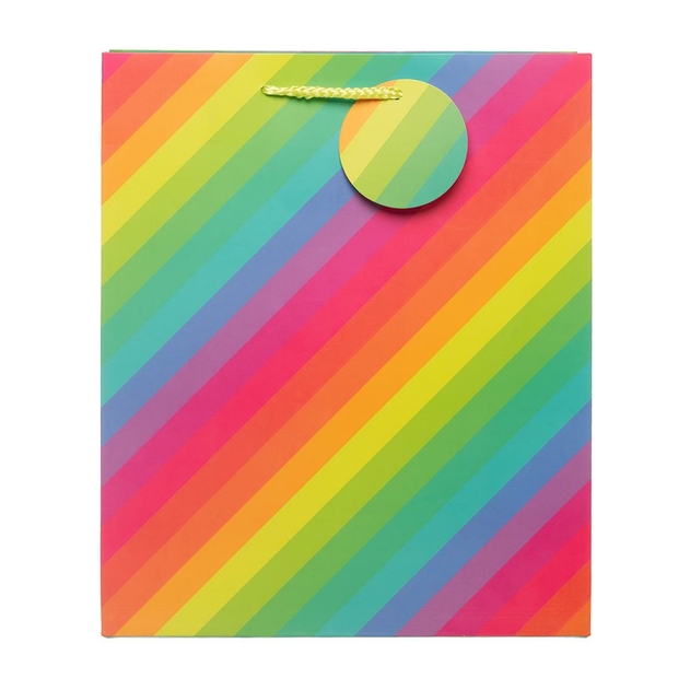 Image of WHSmith Bright Striped Large Gift Bag
