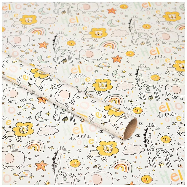Image of WHSmith 3M Hello Baby Recyclable Gift Wrap