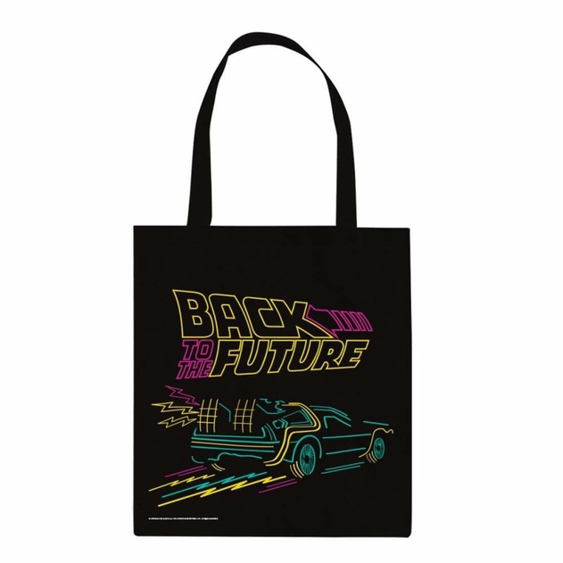 Image of Back To The Future Neon Cotton Tote Bag