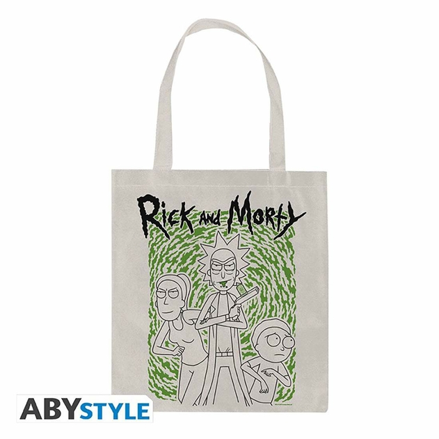 Image of Rick Morty Portal Cotton Tote Bag