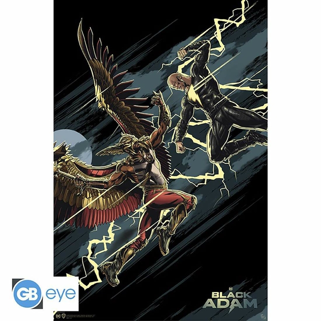 Image of DC Comics Black Adam Vs Hawkman Poster