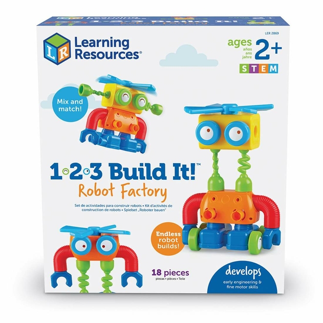 Image of Learning Resources 1-2-3 Build It! Robot Factory
