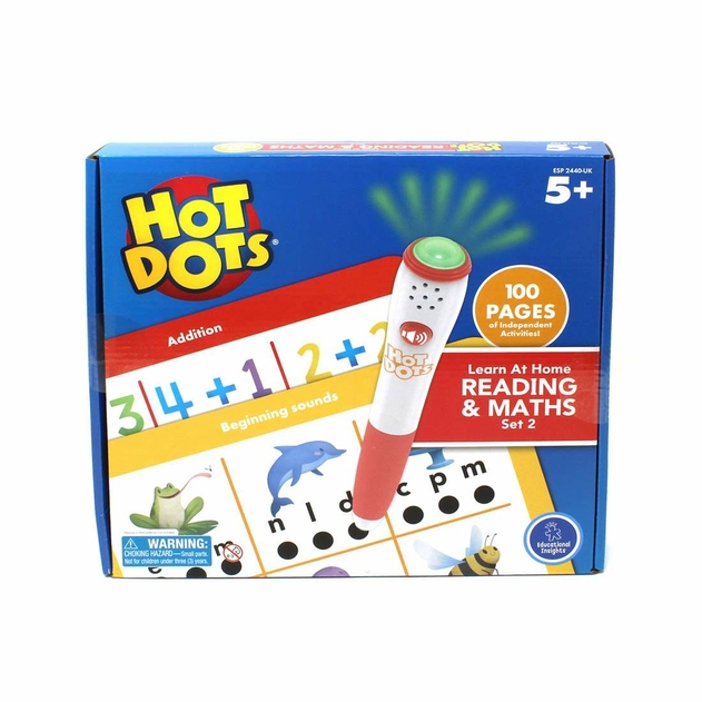 Image of Learning Resources Hot Dots Learn At Home Reading & Maths Set 2