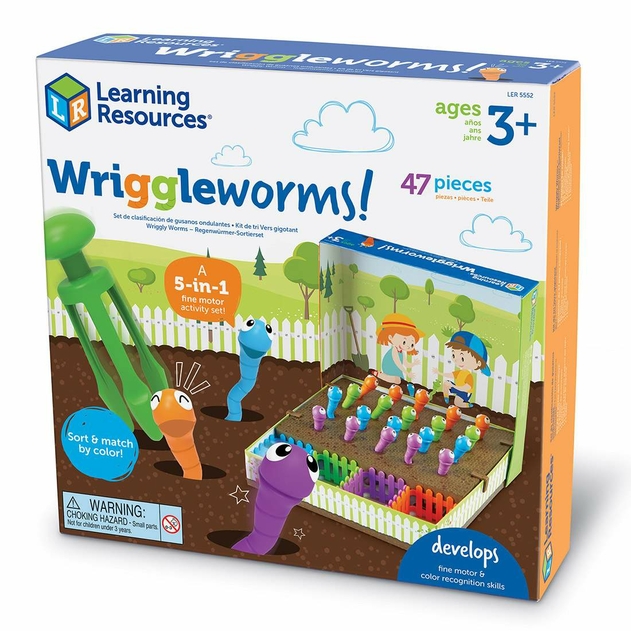 Image of Learning Resources Wriggleworms! Fine Motor Activity Set