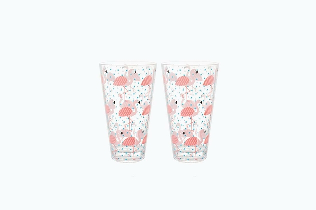 Image of Love Island Flamingo Iced Coffee Cups Set of 2
