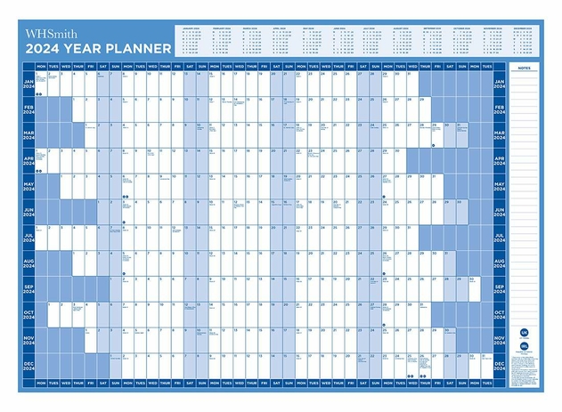 Image of WHSmith 2024 A2 Commercial Planner Wall Calendar