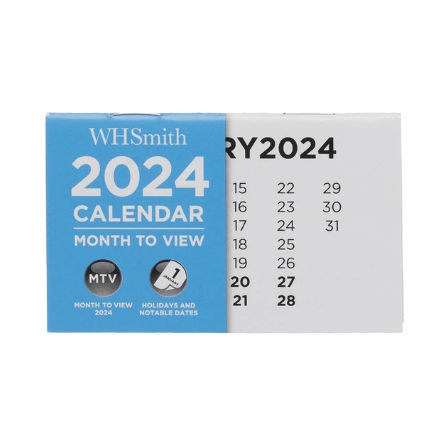 Image of WHSmith 2024 Commercial Calendar Month To View