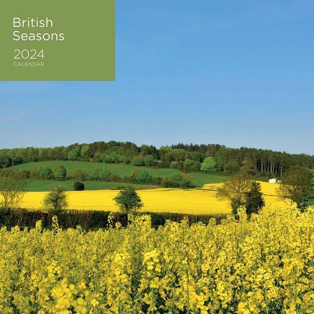 Image of WHSmith British Seasons 2024 Spiro Square Calendar