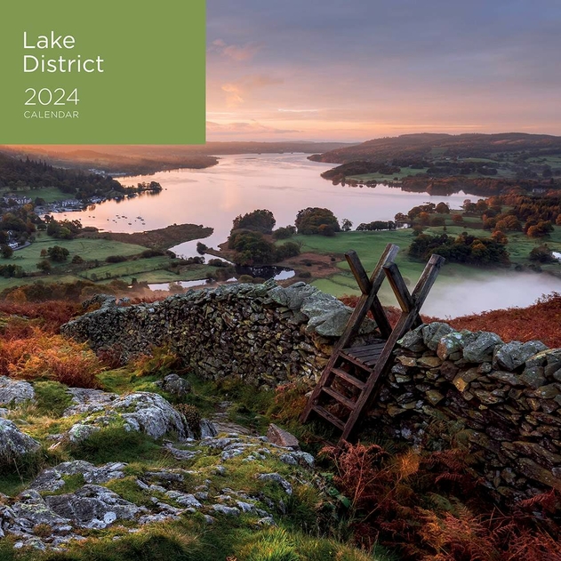 Image of WHSmith 2024 Spiro Square Lake District Calendar