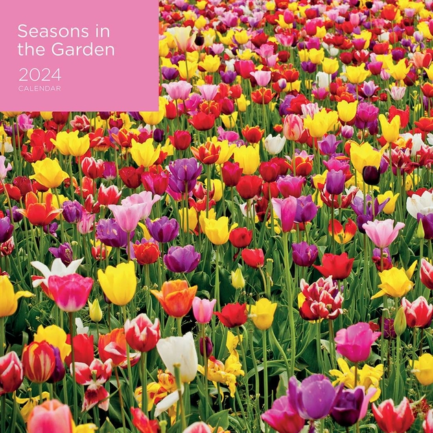 Image of WHSmith Seasons in the Garden 2024 Spiro Square Calendar