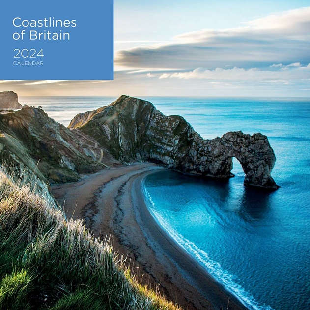 Image of WHSmith 2024 Coastlines of Britain Spiro Square Calendar