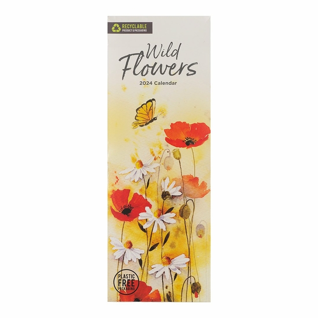 Image of WHSmith Wild Flowers Calendar 2024